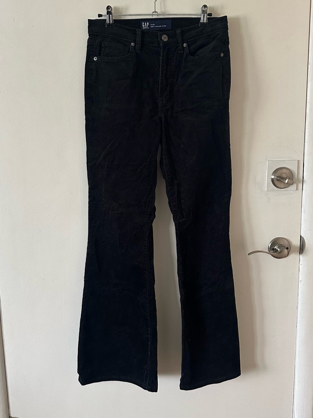 GAP Black Corduroy Soft Vintage Flare Jeans
